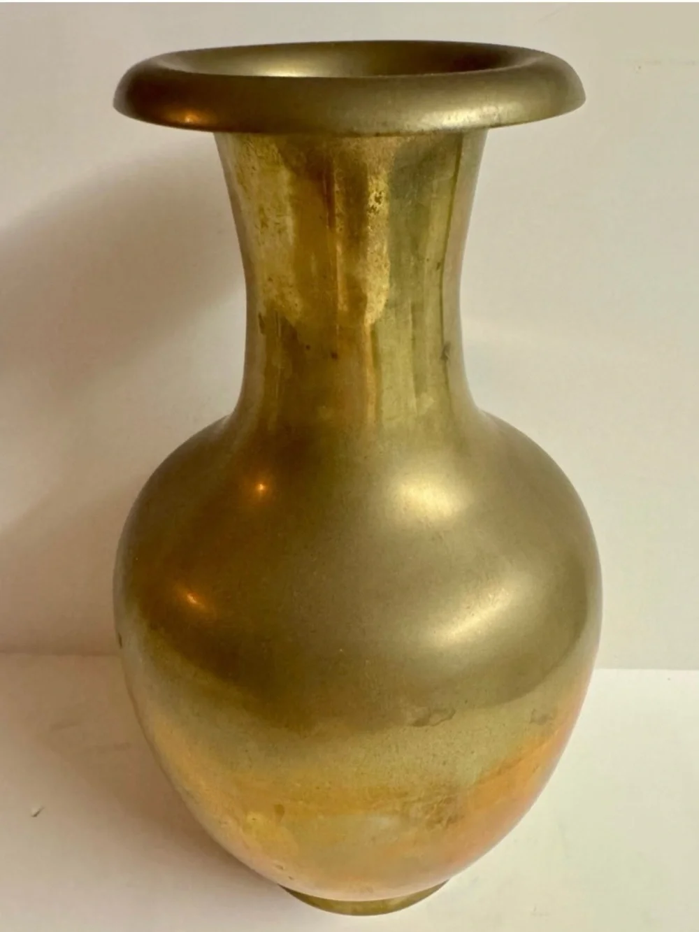 Vintage Large Heavy Solid Brass Vase - Elegant Home Accent.Old World Heritage